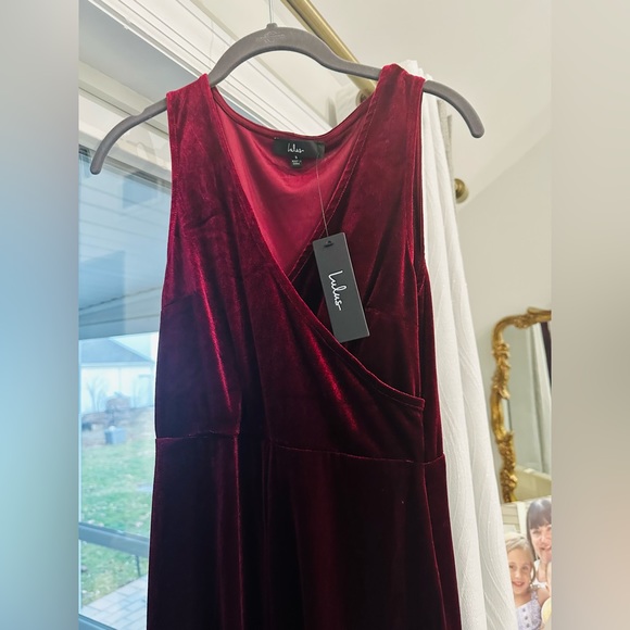 Lulus Size S Burgundy Velvet Maxi Dress - Picture 5 of 12